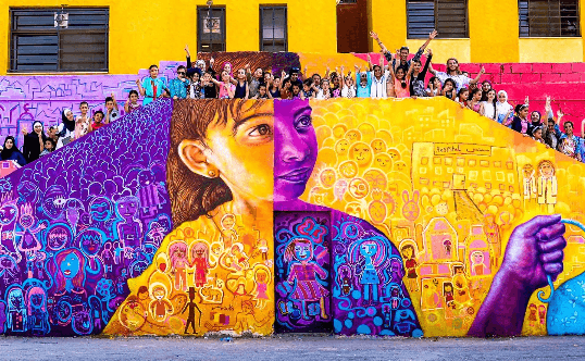 Artolution digital platform showing community art projects