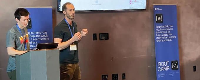 Me at AIP Bootcamp learning Palantir's Foundry platform