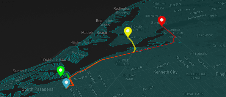 Disaster Guardian dashboard showing a map with disaster tracking
